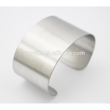 316L stainless steel wide plain matt cuff bracelet blanks
